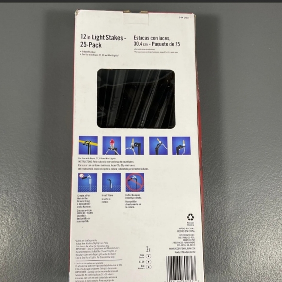 Home Accents Holiday Indoor/Outdoor 12 in Light Stakes 25-Pack - 244 263 - Picture 2 of 5